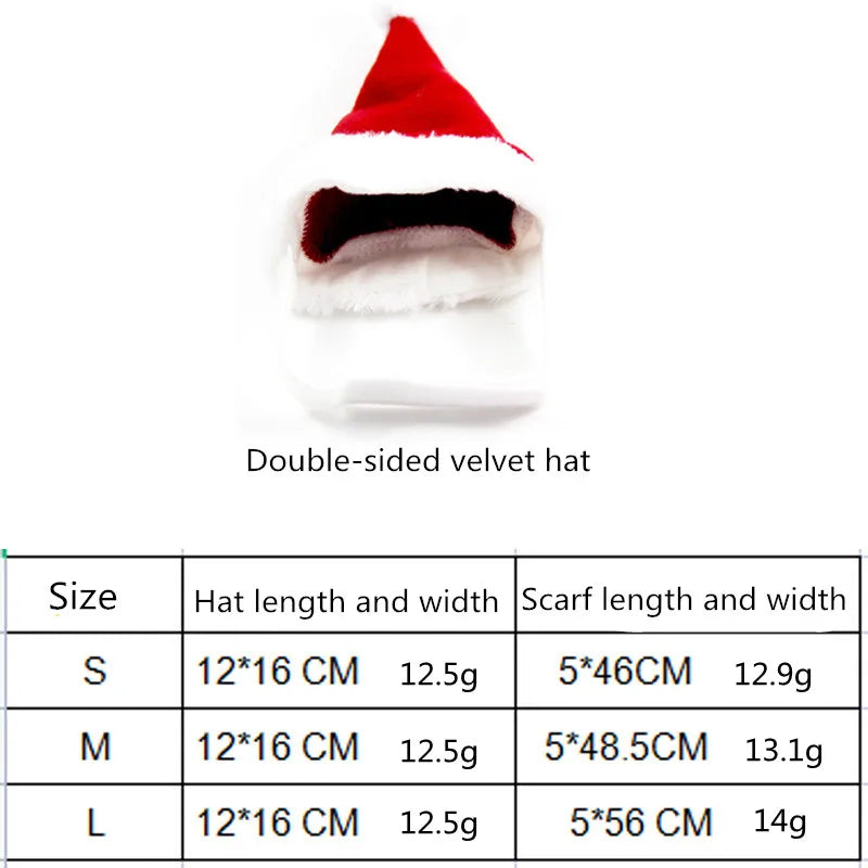 Christmas Dog Scarf Hat Santa Claus Dog Cat Costumes