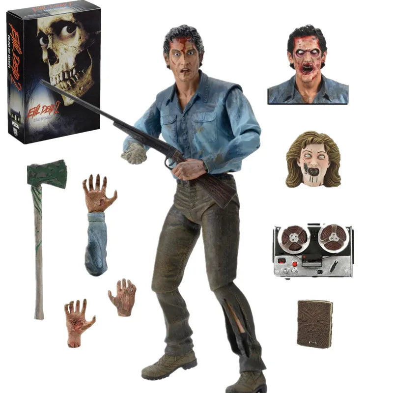 NECA Ash Evil Dead 2 Dead by Dawn Figure Ash Evil Eligos Classic Terror Action Model Toy Horror Christmas Birthday Gifts