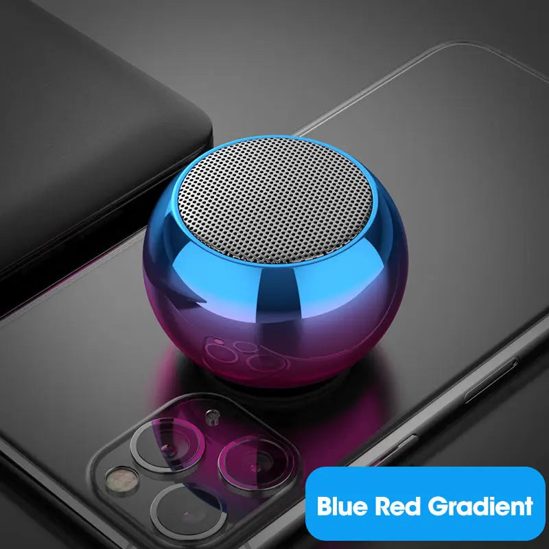 Wireless Bluetooth Speaker Portable Small Steel Gun Metal Heavy Stereo Surround Subwoofer Outdoor Mini Bluetooth Small Speaker