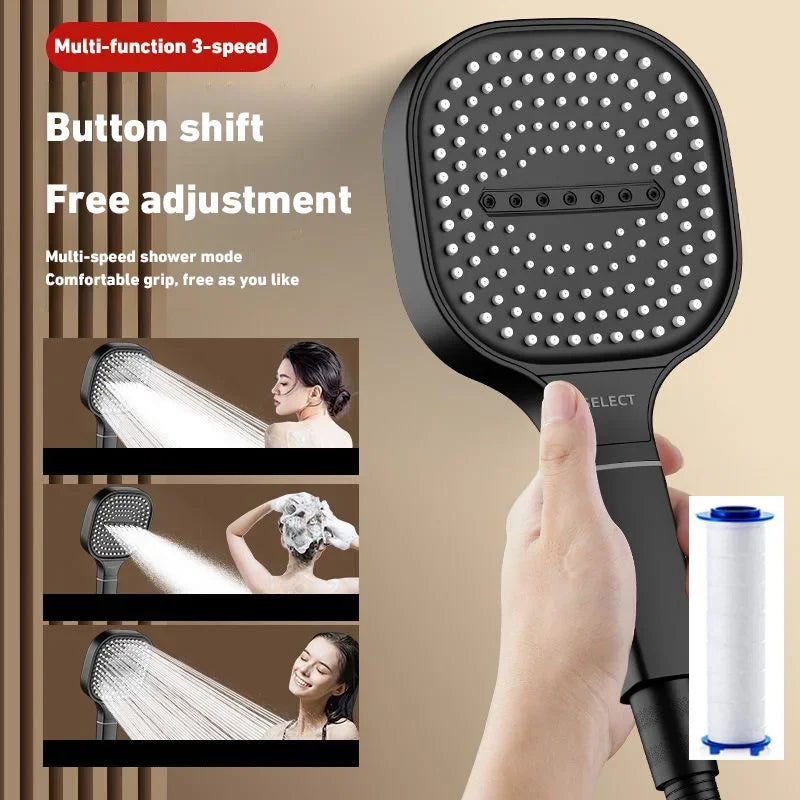 Xiaomi 13cm Large Panel Shower Head 3 Modes Adjustable High Pressure Massage Shower Head