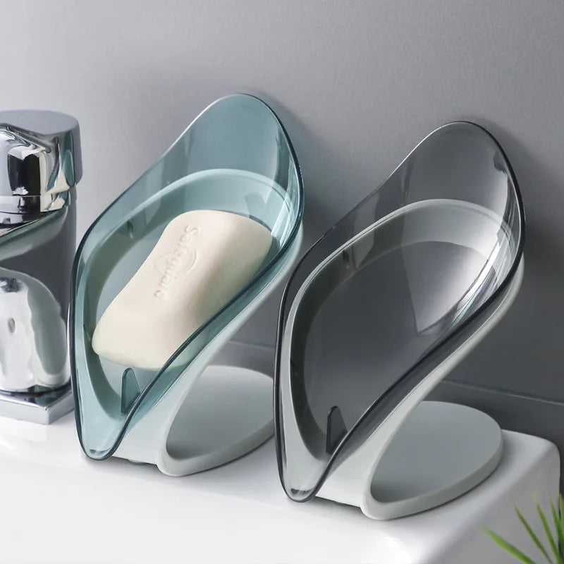 Bathroom Soap Holder Leaf Shape Dish Soap Kitchen Sponge Soap Box