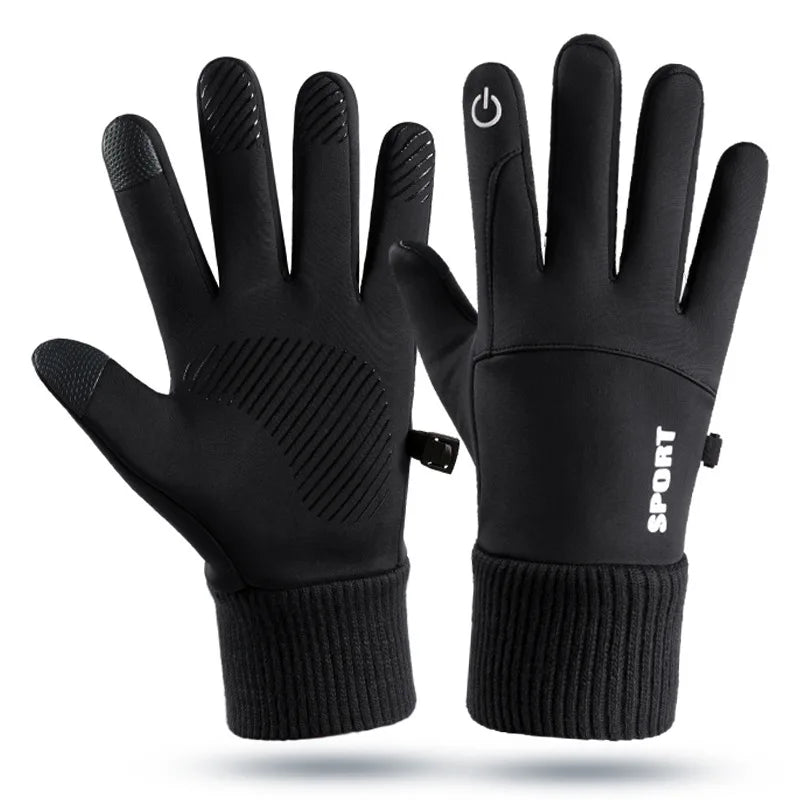 Winter Warm Full Fingers Waterproof Wind proof Cycling Outdoor Sports  Gloves