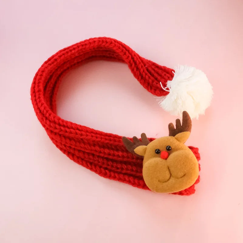 Pet Knitted Christmas Scarf