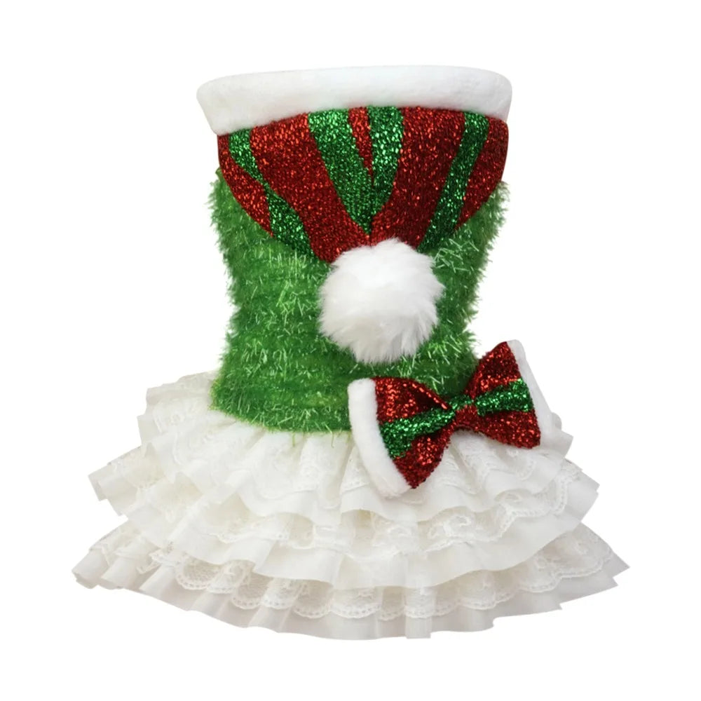 Christmas Winter Pets Dresses Dog Clothes