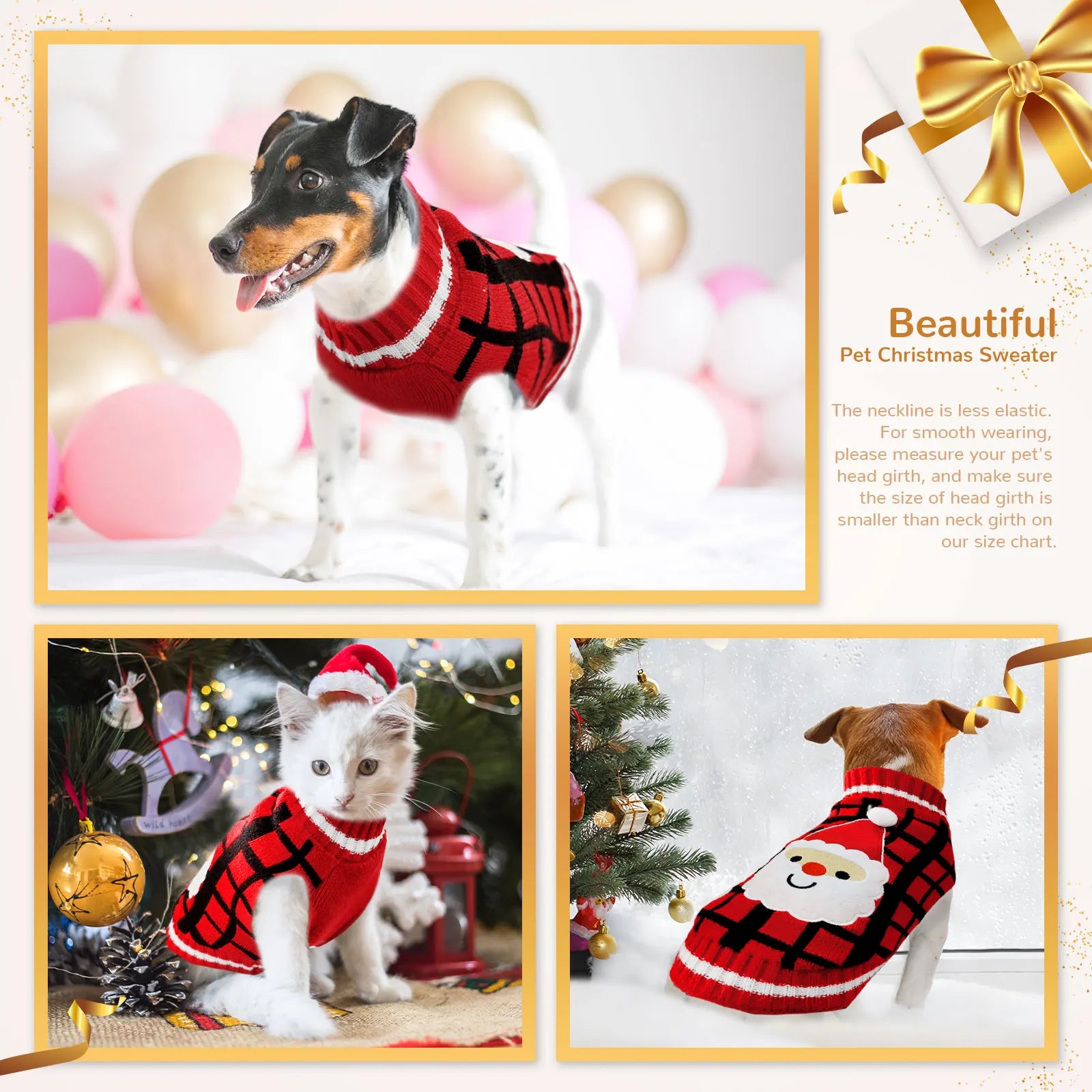 Dog Dress Christmas Winter Dog Clothes