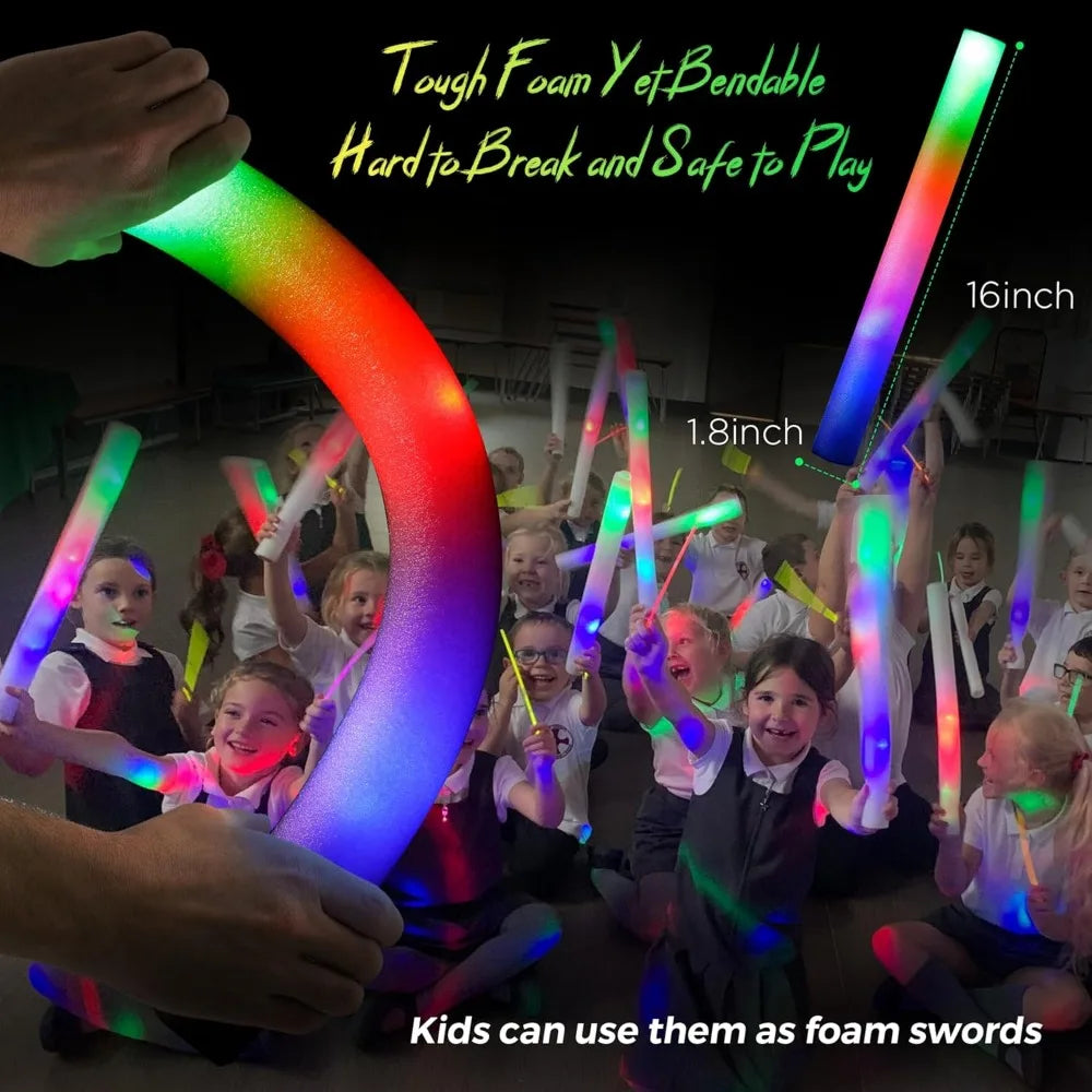 156Pcs Foam Glow Sticks Bulk,Bietrun Light Sticks for Parties Ultra Durable