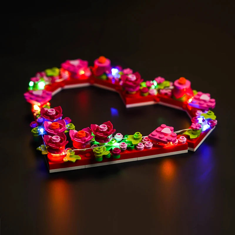 LED light Heart Orange building blocks (only including lighting accessories)