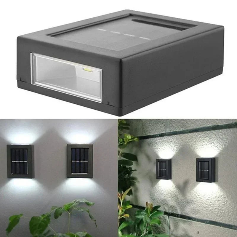 Solar Up and Down Spot Lights Outdoor, Street Wall Light Lamp Solar Powered Sunlight