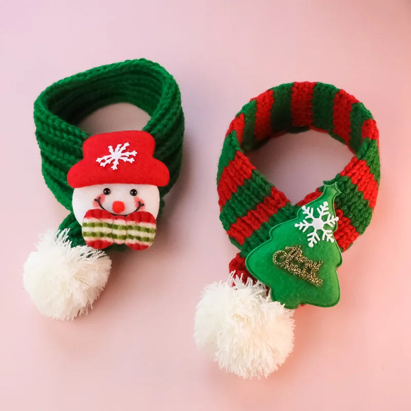 Pet Knitted Christmas Scarf