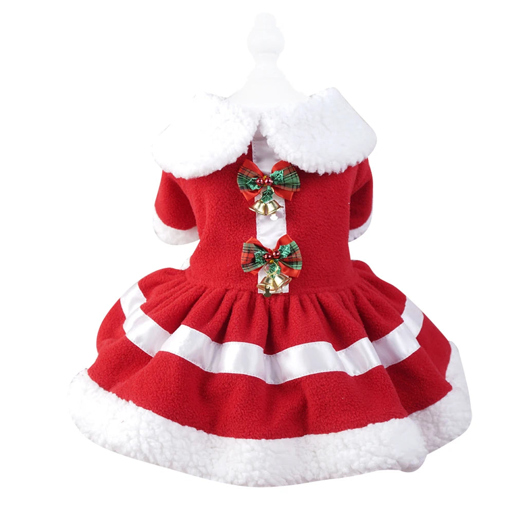 Christmas Winter Pets Dresses Dog Clothes