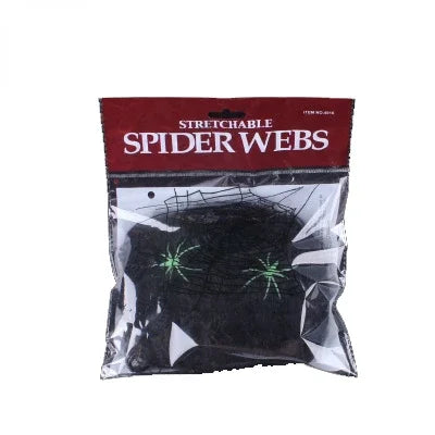 Artificial Spider Web Halloween Decoration Scary Party Scene Props White Stretchy Cobweb Horror House