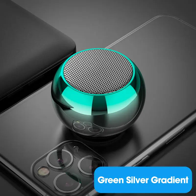 Wireless Bluetooth Speaker Portable Small Steel Gun Metal Heavy Stereo Surround Subwoofer Outdoor Mini Bluetooth Small Speaker