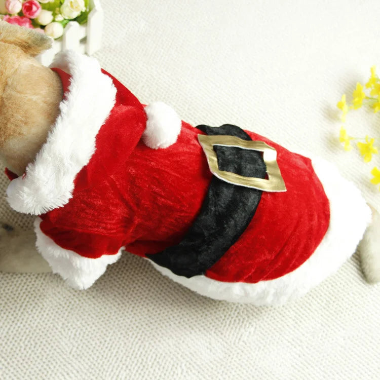 Santa Christmas Costume Clothes for Pet Small Dogs