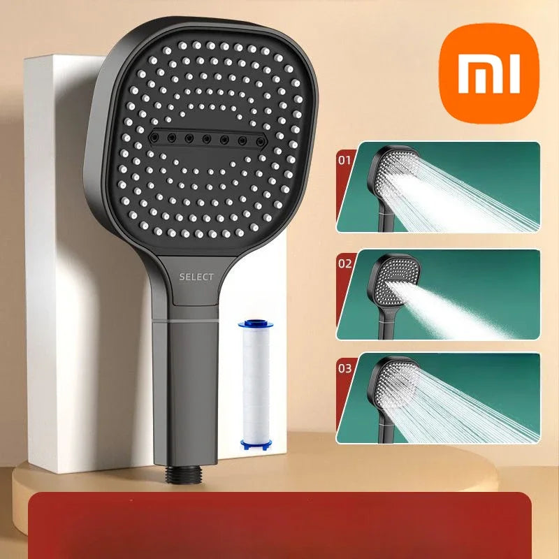 Xiaomi 13cm Large Panel Shower Head 3 Modes Adjustable High Pressure Massage Shower Head