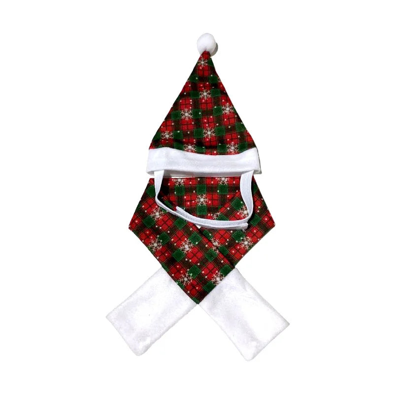 Christmas Dog Scarf Hat Santa Claus Dog Cat Costumes