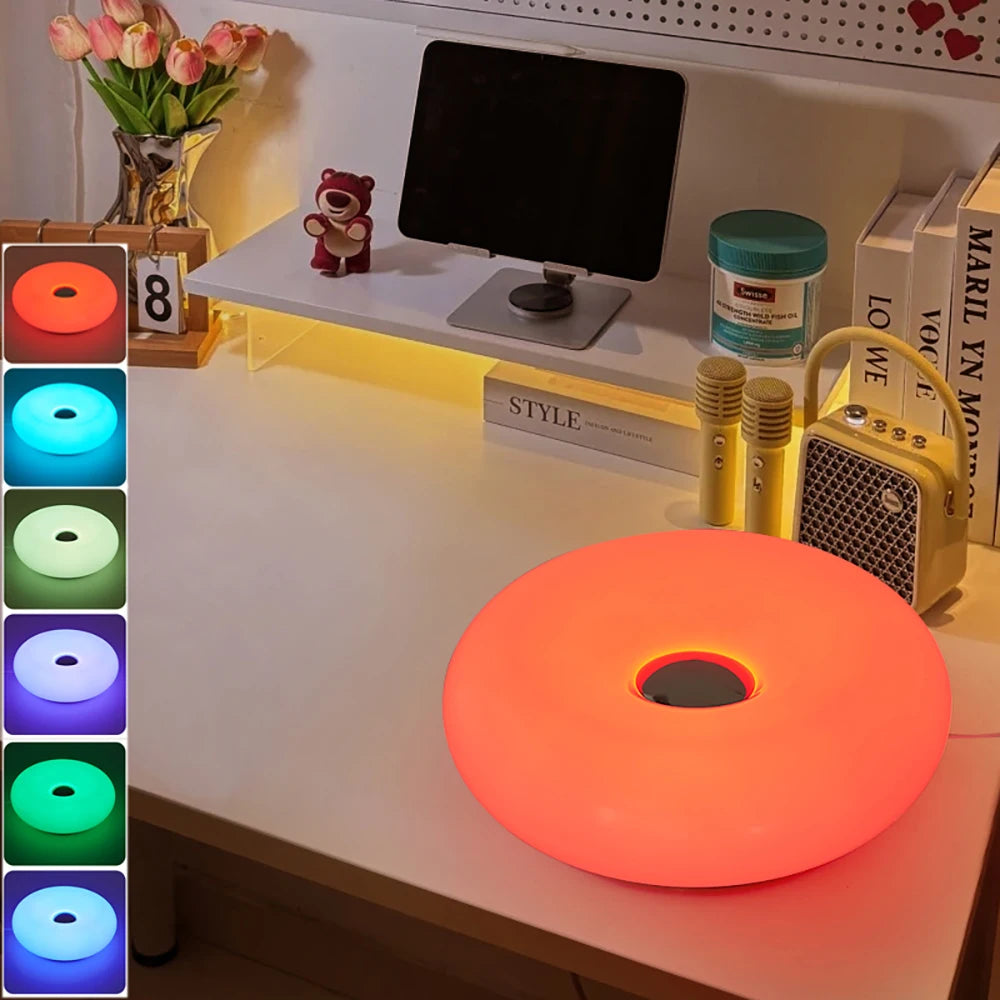 Bauhaus table lamp USB plug  donut ambient light