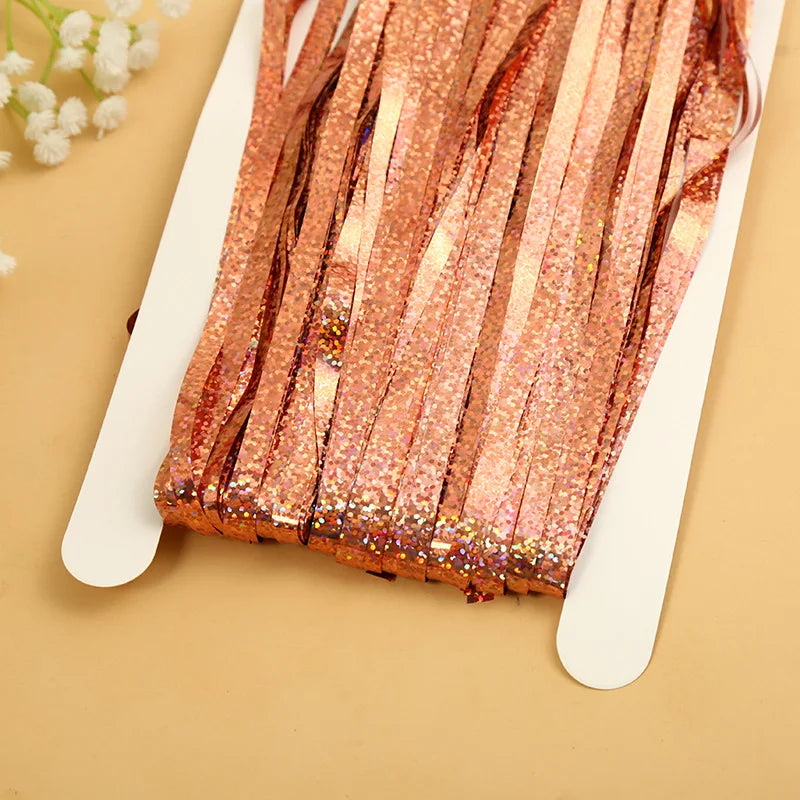 Cheap as a Party Metallic Tinsel Foil Fringe Curtains