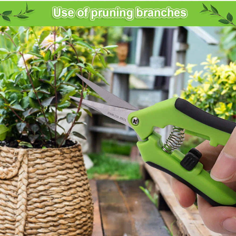 Gardening Pruning Shears Garden Tools Secateurs Bonsai Gardening Scissor Pruning Tool Grape Fruit Picking Weed Household Potted