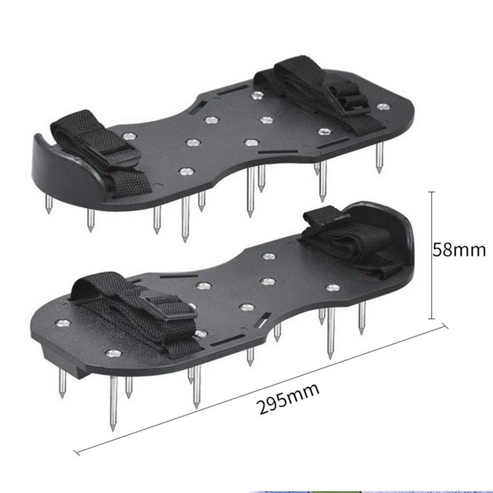 Garden Nail Shoes Grass Loose Soil Tool 5cm Long Nail Lawn Aerator Grass Spikes Shoes Self-Leveling Epoxy Yard Grass Cultivator