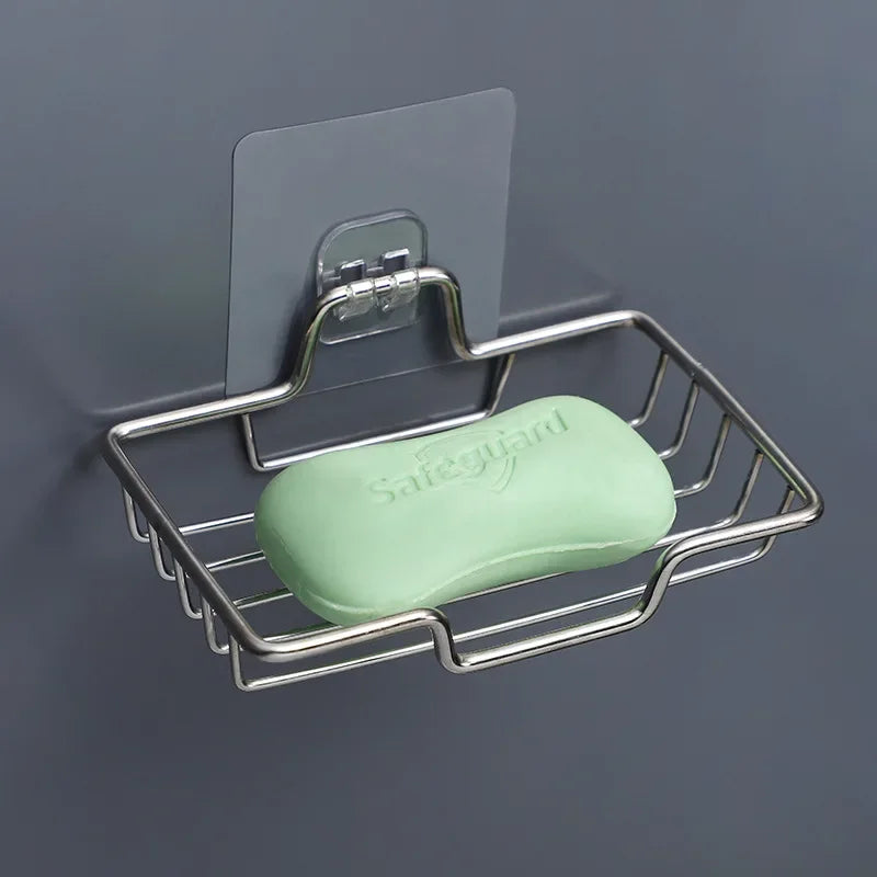 High Quality Soap Rack Wall Mounted Soap Holder Stainless Steel Soap Sponge Dish Bathroom Accessories